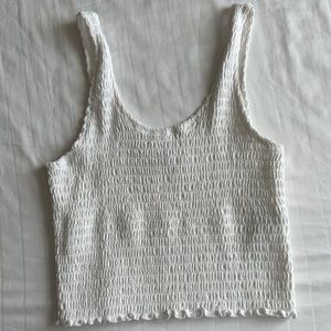 Hollister White Cropped Tank